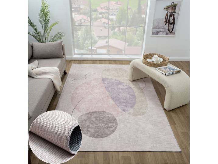 Outdoorteppich Owen, LAGERRÄUMUNG , beige (creme,beige), B:160cm H:10mm L:230cm, Polyester, MYFLAIR MÖBEL & ACCESSOIRES, Teppiche, Outdoorteppich, bedruckt, modernes Design, In- & Outdoor geeignet, waschbar