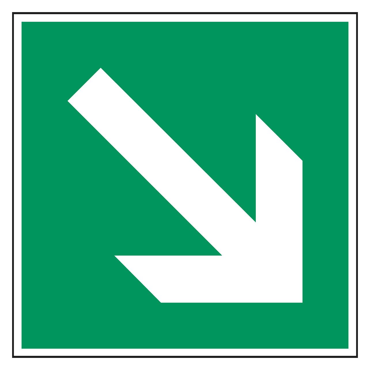 Brady PIC 351-148X148-B7527, Fluchtwegkennzeichnung - Richtungspfeil (252402)
