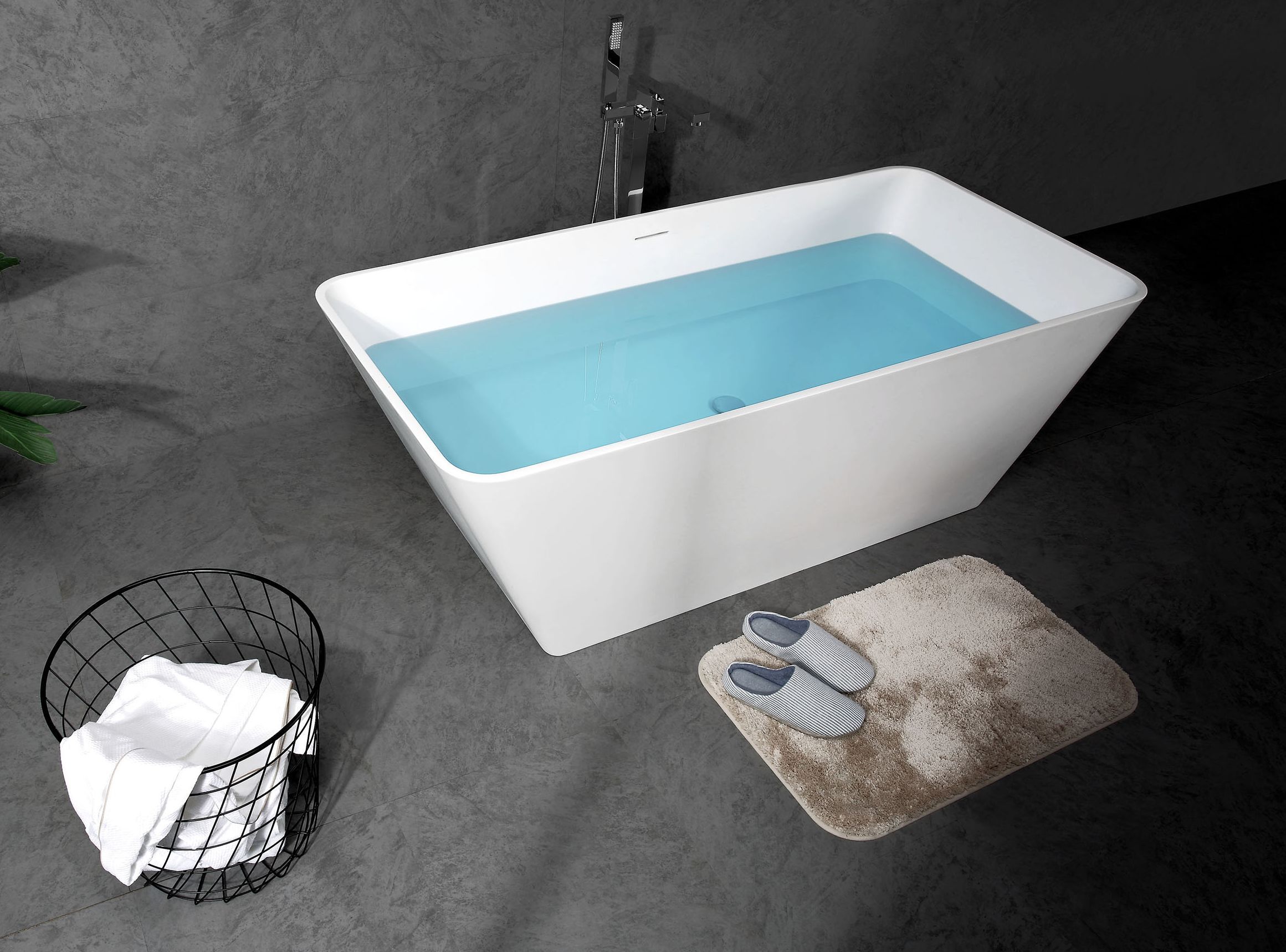 Mineralguss-Badewanne POLY-170 x 80 x 60 cm