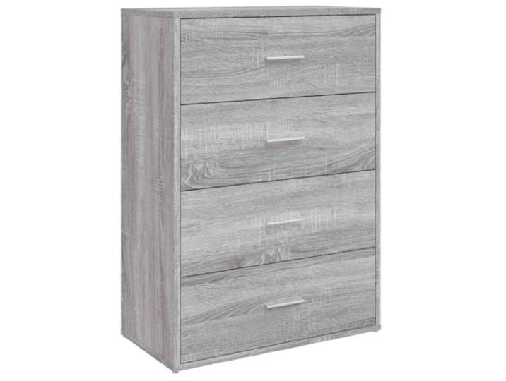 LASWWQMRF Sideboard Grau Sonoma 60x31x84 cm Holzwerkstoff Kommode Kompakte Kommode aus Holzwerkstoff in Grau Sonoma mit viel Stauraum für Flur, Schlafzimmer und Wohnzimmer.