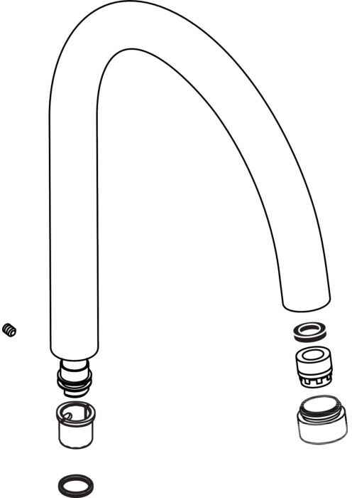 Hansgrohe Ausl kpl Axor Uno 2 WTM 97688000 für Handwaschbecken chrom