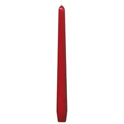 10x Spitzkerzen 245 mm 8 Stunden Brenndauer rot