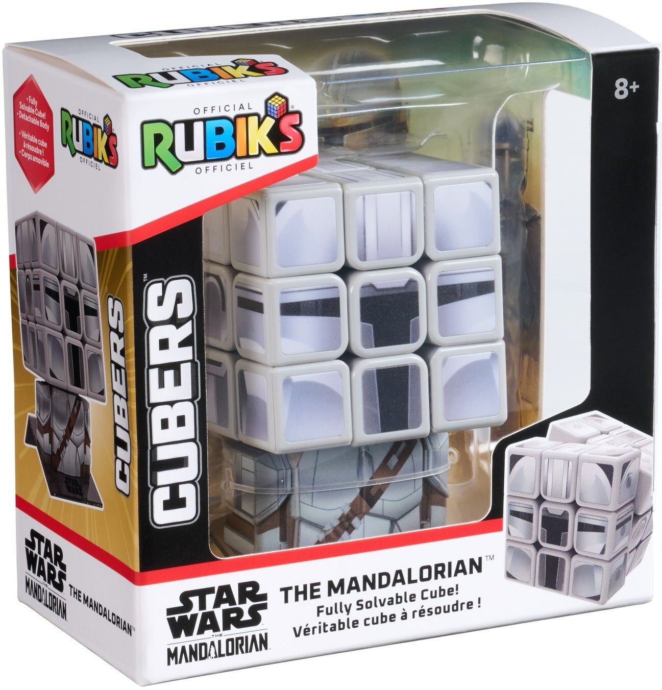 Spin Master Rubik's Star Wars The Mandalorian Cubers 3x3 Puzzle Cube - Official Rubik's x Star Wars Collectible Design - Ages 6 and Up