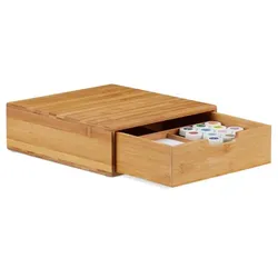 Relaxdays Schubladenbox Bambus Hellbraun