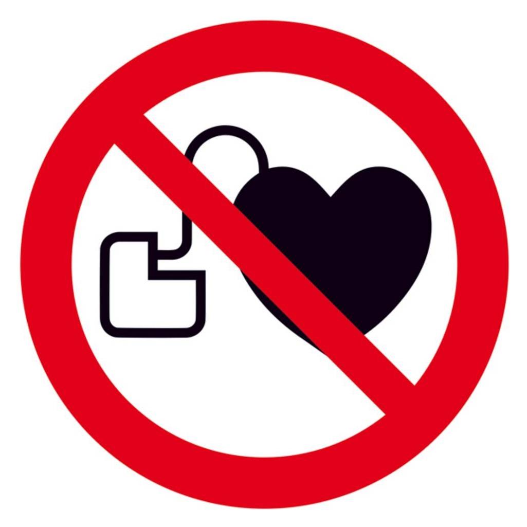 SafetyMarking Verbotsschild Kein Zutritt für Personen Herzschrittmachern oder implantierten Defibrillatoren (11.A6263)