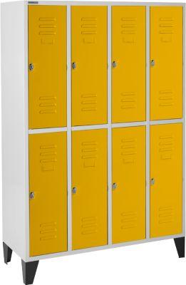 Schäfer Shop Select Kleiderspind, 4x2 Abt., m. Füßen, Drehriegelverschluss, Tür gelb
