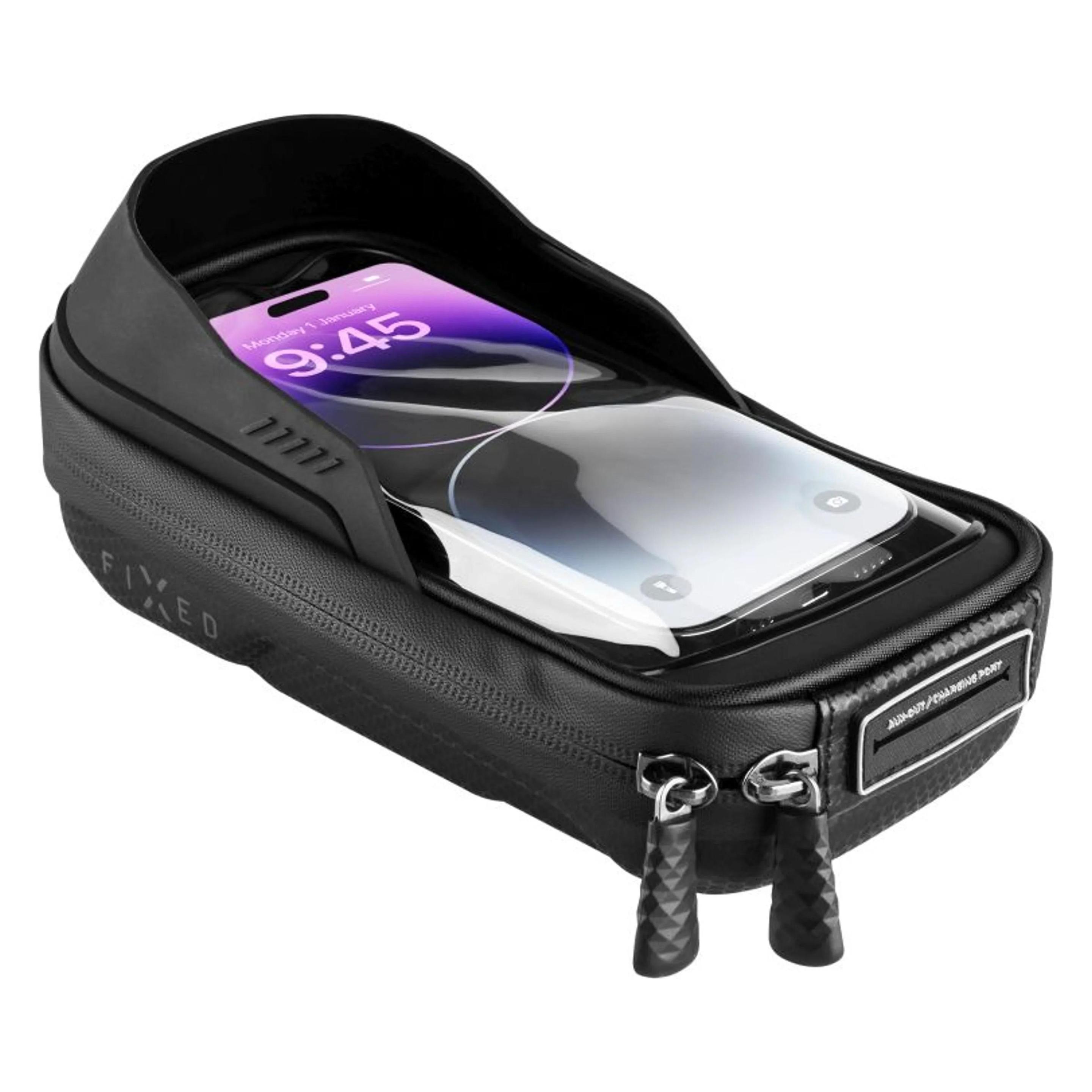 Fixed Fest installierte FIXBIB2-BK | Fahrradkoffer | Schwarz | Für alle Arten von Telefonen bis zu 6 8 Zol (FIXBIB2-BK)