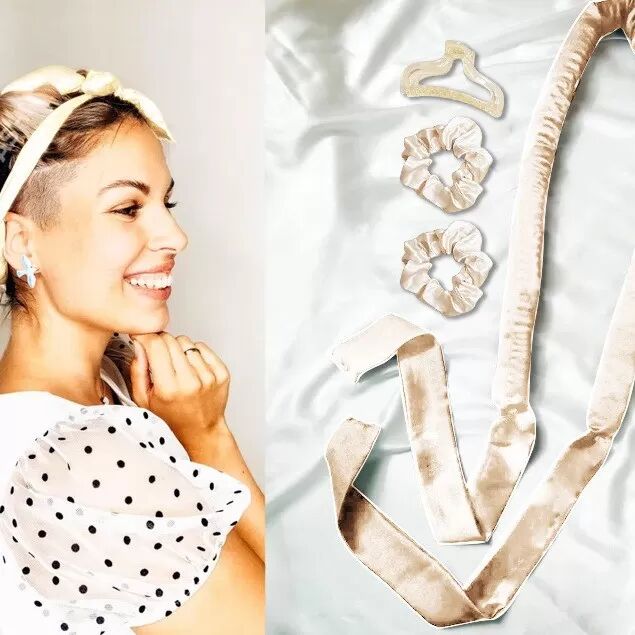 INF Müheloses, hitzefreies Lockenset für wunderschöne Wellen Beige