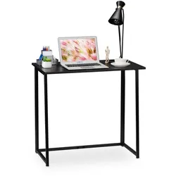Relaxdays Schreibtisch klappbar Schwarz