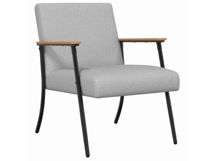 KDVXBCQJH Polstersessel Wolkengrau Stoff Sessel mit Stahlgestell Bequemer Stoffstuhl mit Schaumstoffpolsterung und stabilem Rahmen aus Stahl für Wohnzimmer und Schlafzimmer.