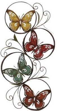 Multi Colored Metal Eclectic Wall Decor by Quinn Living in Multi