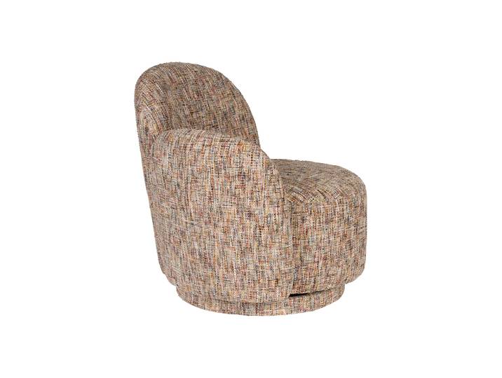 Drehbarer Design Loungesessel „Rose“ Brauntöne Dutchbone