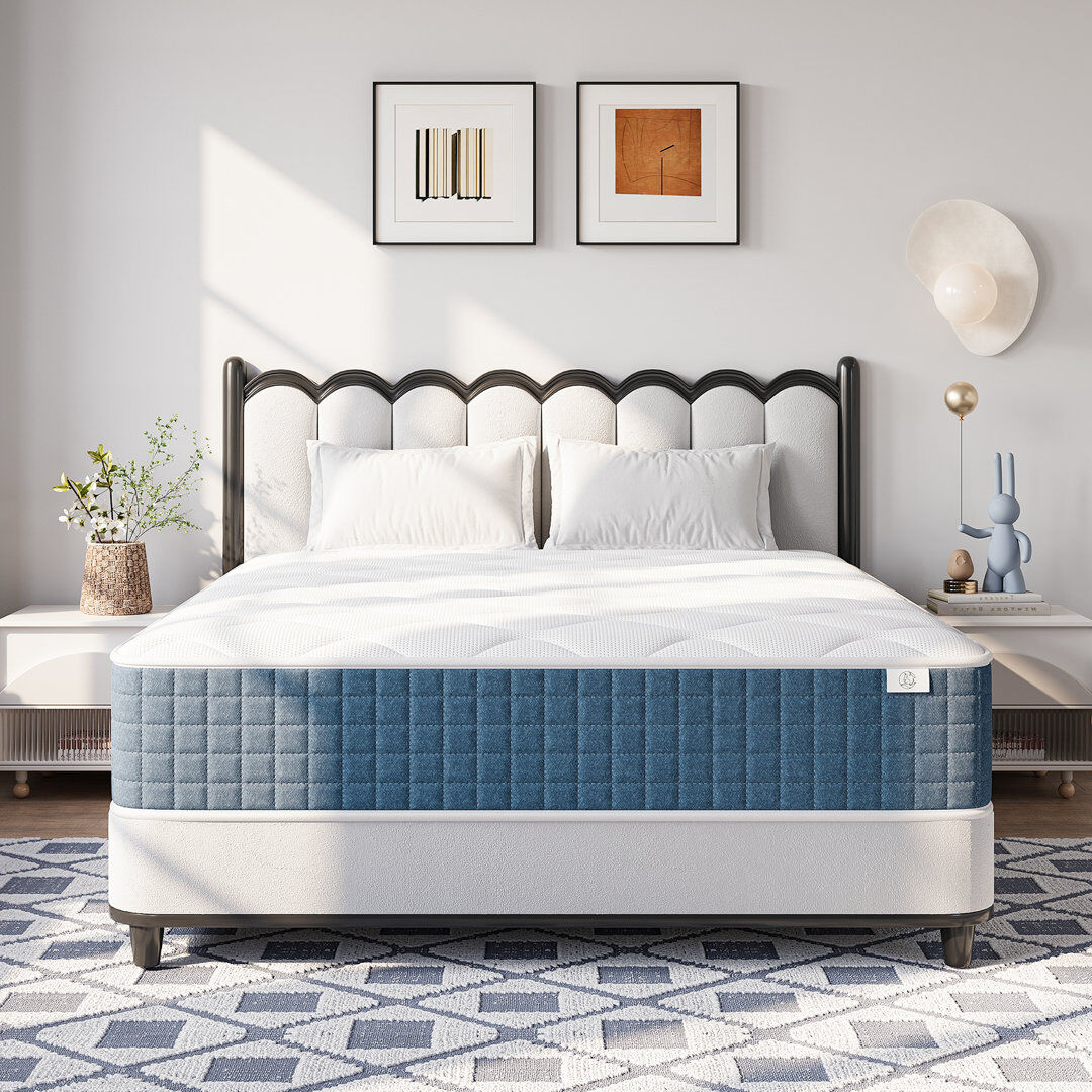 White Noise 25cm Memory Foam Pocket Sprung Mattress Super King (6')