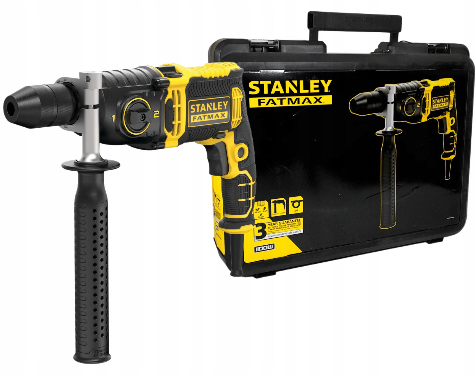 Stanley FATMAX FMEH1100K-QS Elektrische Bladblazer, Zwart/Geel, 1100W, 54400 cm³/minuut