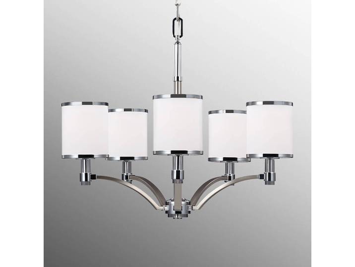 FEISS Kronleuchter Prospect Park, dimmbar, chrom / silber, für Wohn- / Esszimmer, Metall