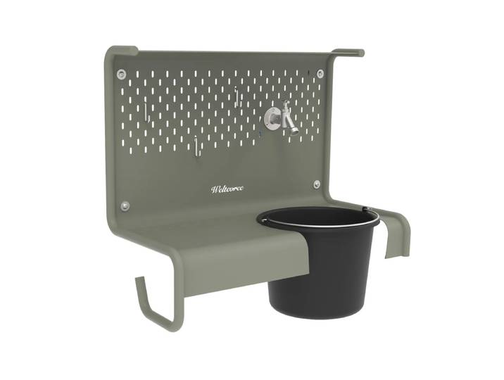 Weltevree - Waterworks Ablagetisch für Wasserhahn, zementgrau (RAL 7033)