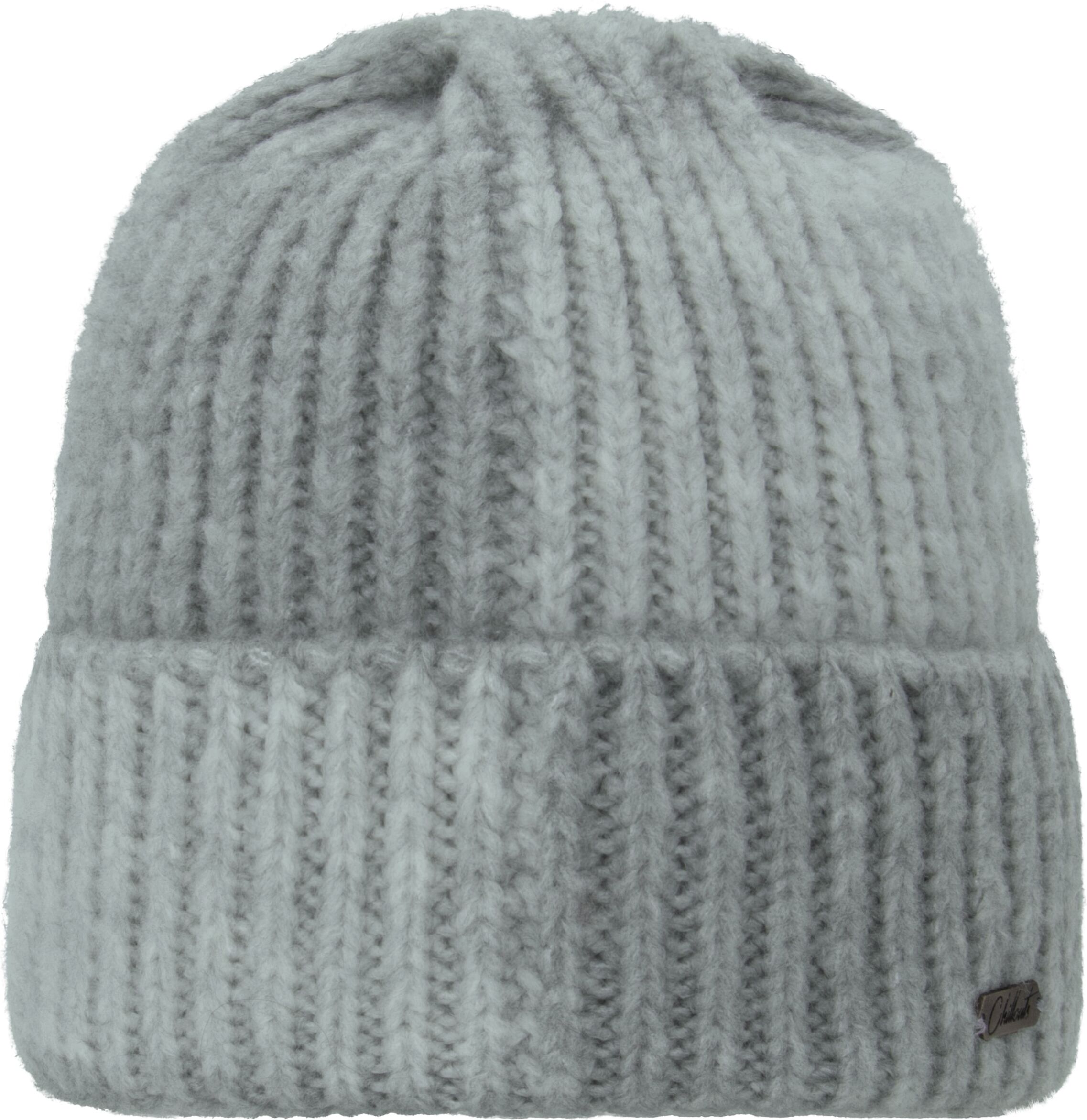Strickmütze CHILLOUTS "Hat", grau, Strick, Materialmix, mehrfarbig, Mützen Strickmütze, Grober Rippenstrick, zweifarbig grau Einheitsgröße