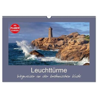 Leuchttürme - Wegweiser an der bretonischen Küste (Wandkalender 2026 DIN A3 quer), CALVENDO Monatskalender