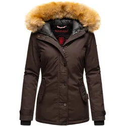 NAVAHOO Damen Warmer Winterjacke Parka mit Kunstfell-Kapuze Laura