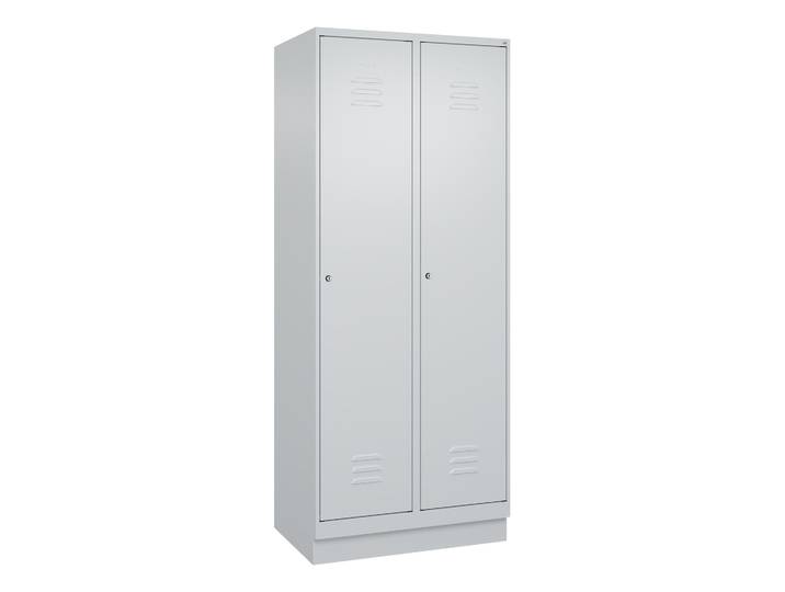 C+P Classic PLUS storage locker, Light gray, with key, New Robust - ideal for offices and reception areas