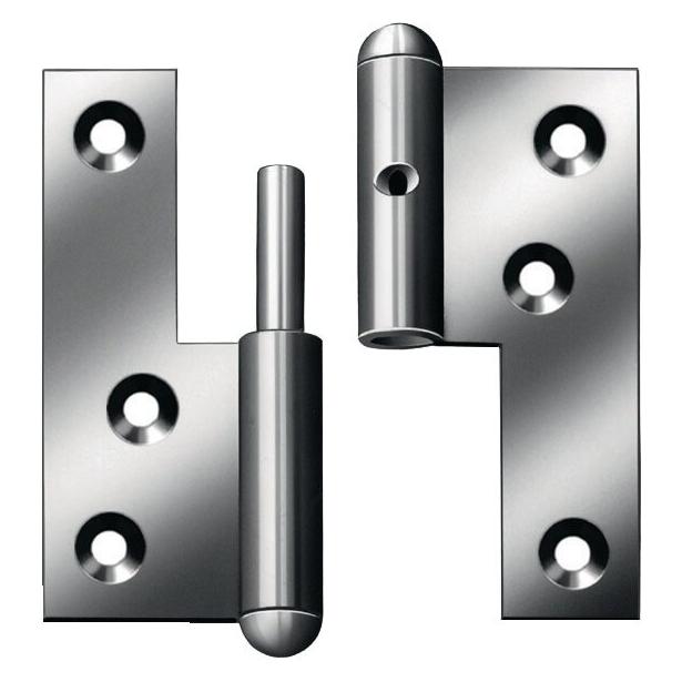 Vormann Türaufschraubband Stahl rechts 80x72 mm DIN rechts blau verzinkt fester Stift (000861081Z)