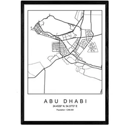 POSTER Adelaide Stadtkarte – Nordisch A3 Rahmenlos