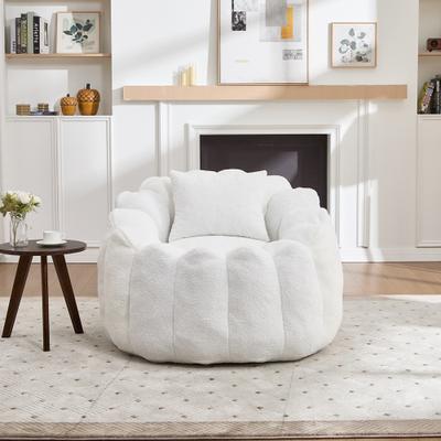 Bean Bag Chair for Adults, Floral Shaped Bean Bag Single Sofa, Ultra Soft Faux Fur Floor Sofa