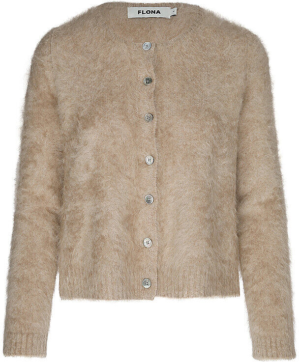 FLONA COLLECTION Kaschmirstrickjacke hellbraun   S S