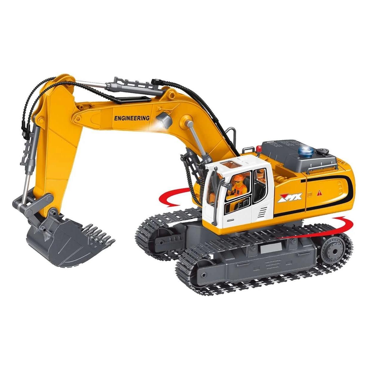 Vestergaard MX R/C Constructions - Excavator R/C 1:18 2,4GHz, 3,7V Li-Ion 11 channels (471467) (471467)
