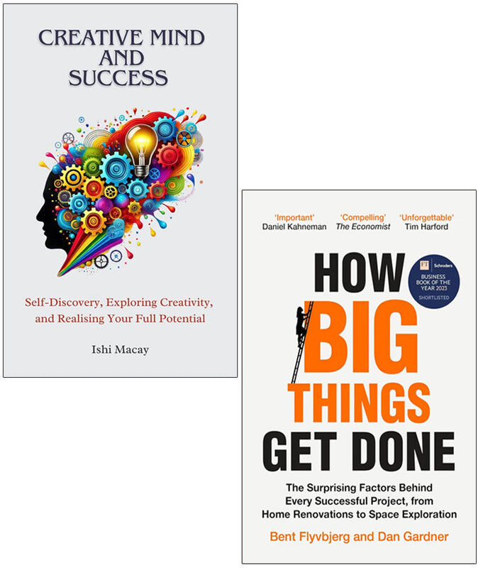 Various Publishers How Big Things Get Done by Bent Flyvbjerg & Dan Gardner and Creative Mind And Success by Ishi Macay - 2 Book Non-Fiction Paperback Collection Set