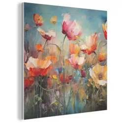 AKUSTIKBILD Blumen - Aquarell - Kunst - Botanisch - Natur Akustikpaneele 80x80 cm