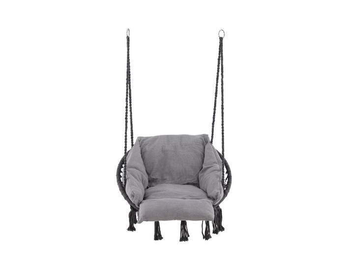 Hamtic fauteuil suspendu avec coussin gris.