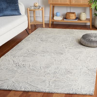 SAFAVIEH Handmade Ebony Tram Modern Wool Rug