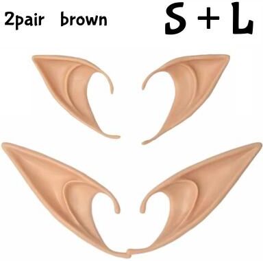 Uplift Picks Silicone Elf Ears For Fairy Vampire And Cosplay Costumes brown 2 Pair (s And L)