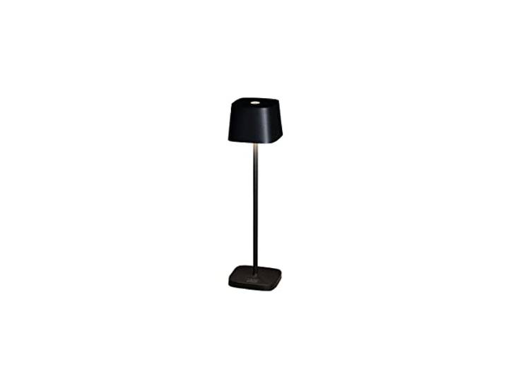 Konstsmide 7829-750 Capri Mini Lampe de table sans fil pour intérieur/extérieur Noir 7 x 20 x 7 cm