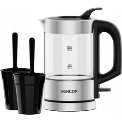 Sencor SWK 160SS silber / Reisewasserkocher / 1100W / 0,5L, Wasserkocher, Silber