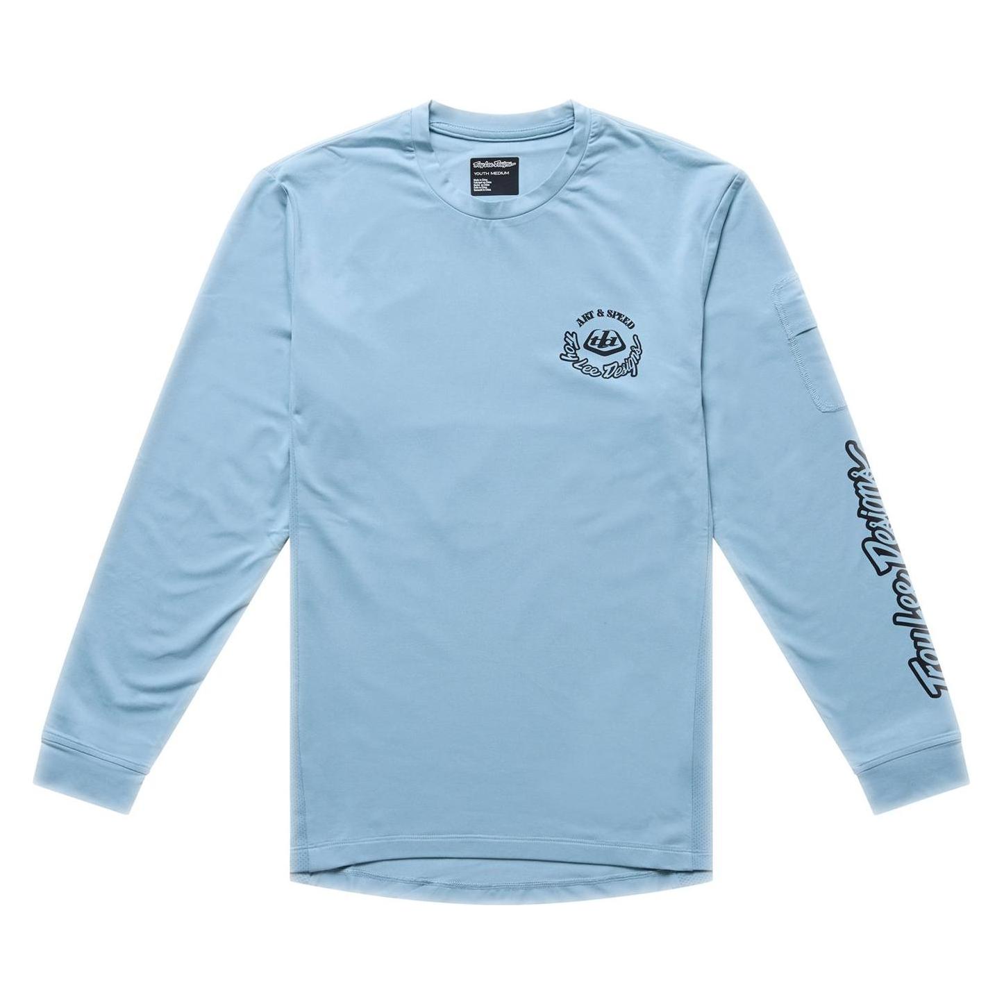 Troy Lee Designs Ruckus Ride LS Tee, Carbs, dawn blue, youth M (M) (386251003)