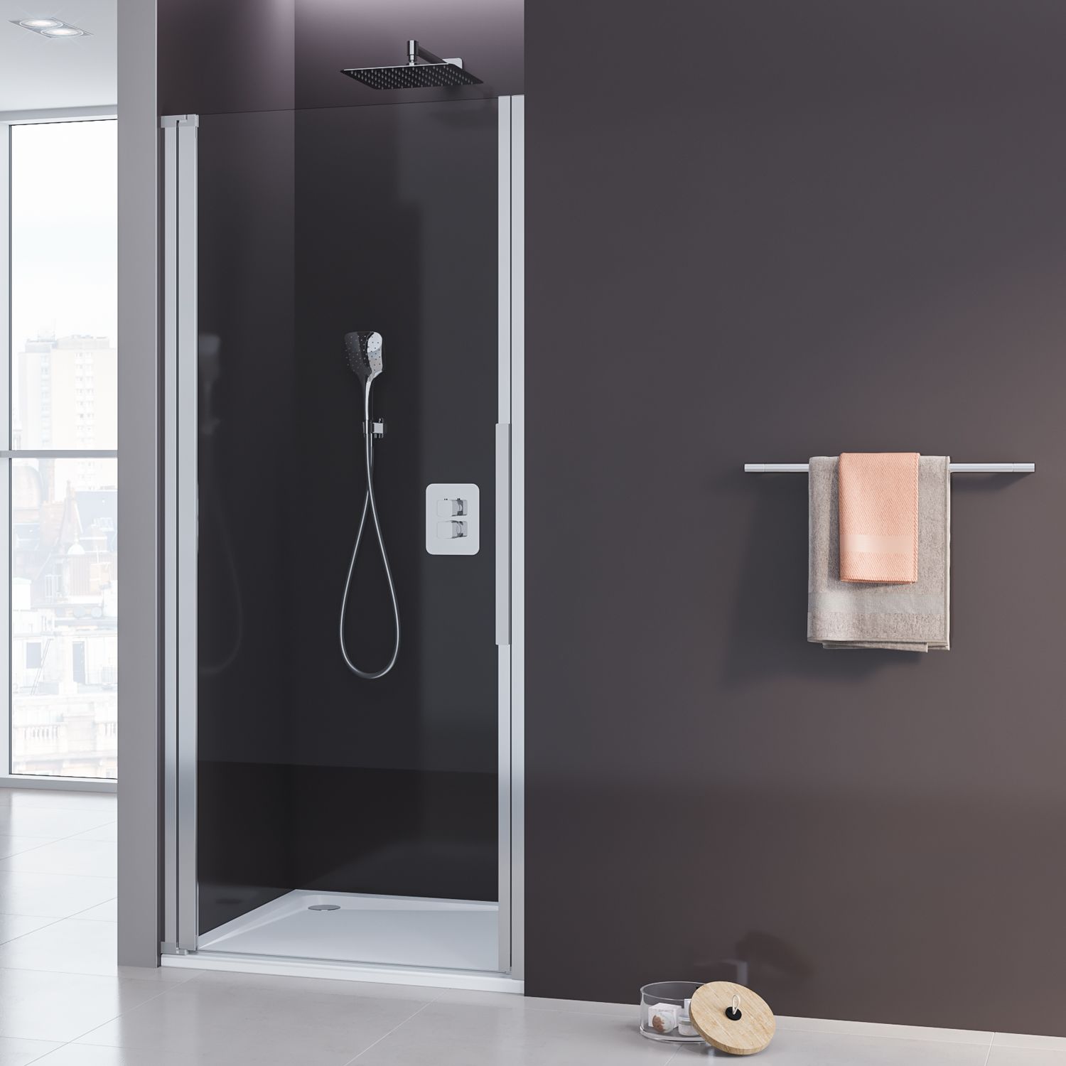 Kronenbach Tube swing door NPWA for niche custom made left KB0260SP9L