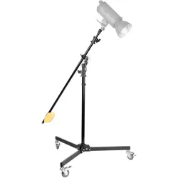 Walimex Galgen-Rollstativ (41 cm, 5 kg), Lampenstativ, Schwarz