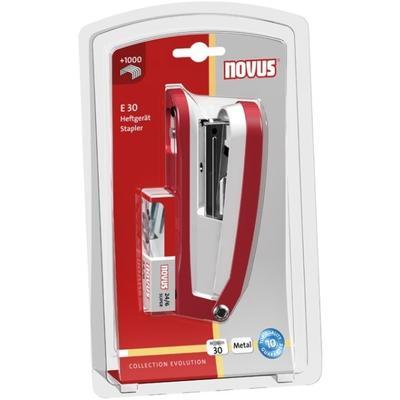NOVUS Heftgerät E30 rot/grau Blister