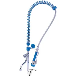BE-GASTRO I Profi Gastro Geschirrbrause Einloch "Premium" Hebelgriff blau inkl. Wasserhahn, Mischbatterie & Hebelgriff I Gastrobrause, Gastro Armatur