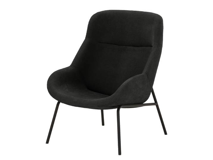 Fauteuil Tantia Noir Microfibre Wiam 73 x 102 x 92cm