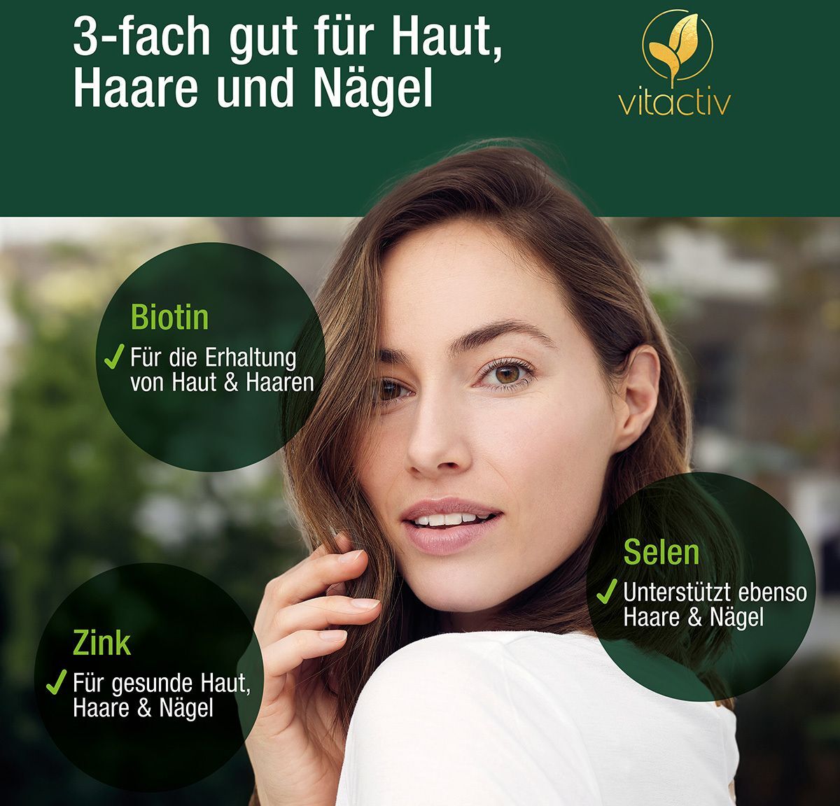 Vitactiv Biotin Zink & Selen Tabletten 365 St