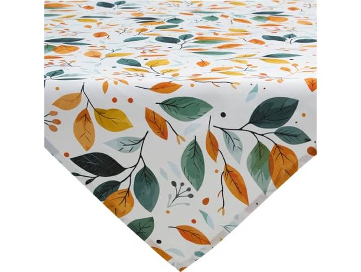 REDBEST Tischwäsche, Mitteldecke Blätter bunt Größe 85x85 cm - pflegeleicht, langlebig und hohe Strapazierfähigkeit