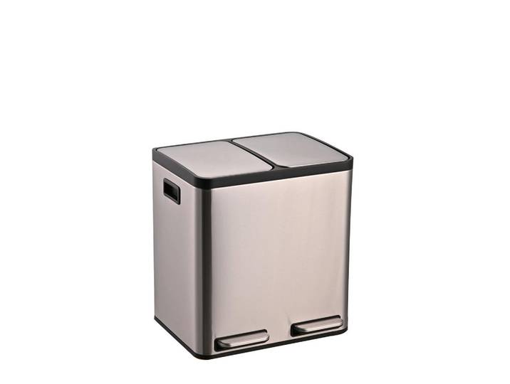 P & B Abfalleimer, Silberfarben, Kunststoff, 30 l, 41.5x44x34.5 cm, Haushalt & Reinigung, Reinigung, Mülleimer & Abfallsammler