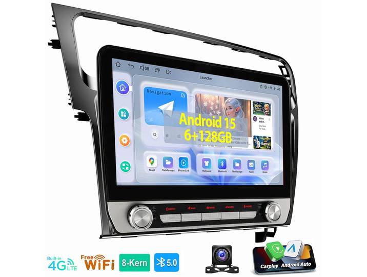 ESSGOO Für VW Golf VII MK7 2013-2017 CarPlay GPS Navi Autoradio (RDS, Digitalradio (DAB), FM)