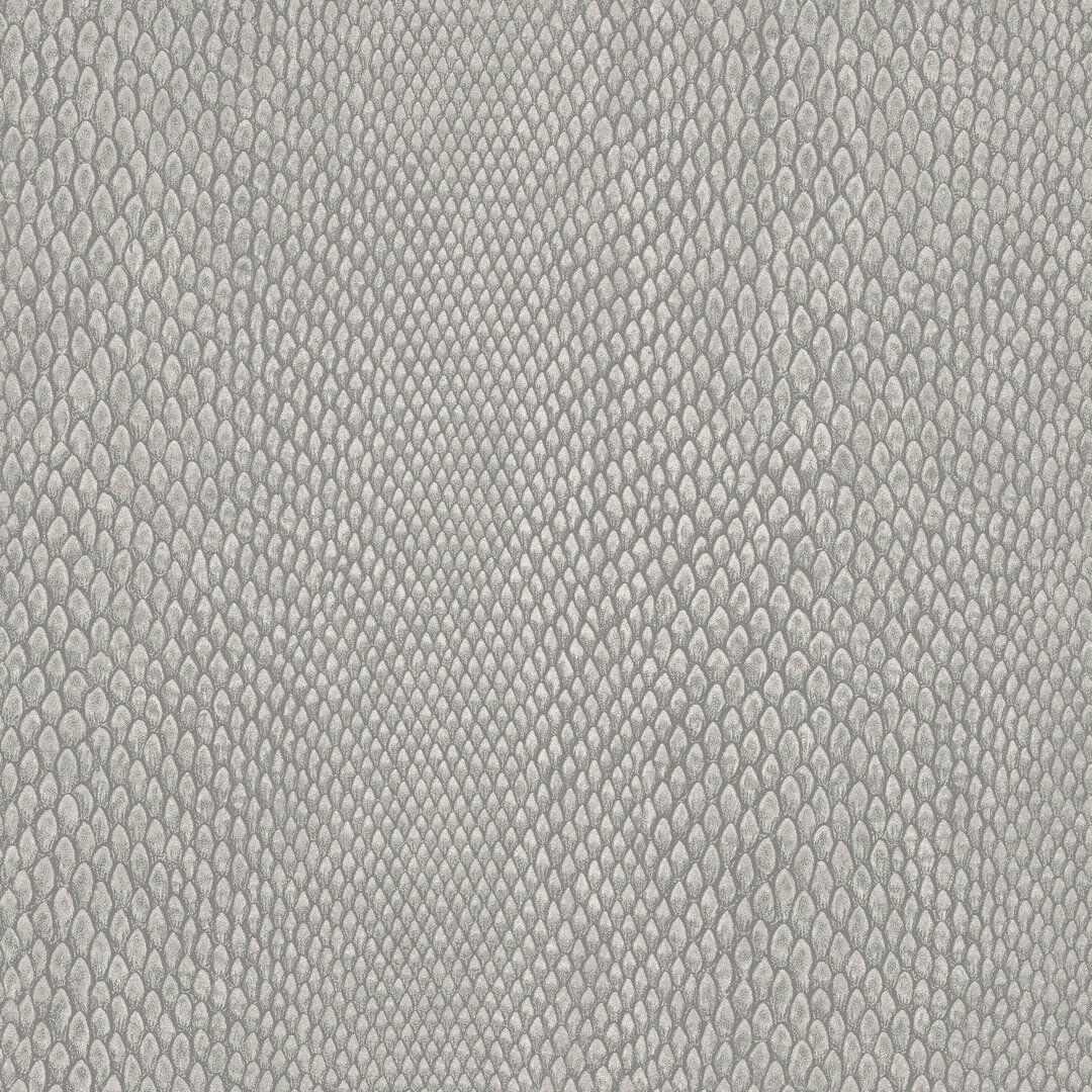 World Menagerie Malissa 10.05m x 53cm Textured Glitter Wallpaper Roll Silver