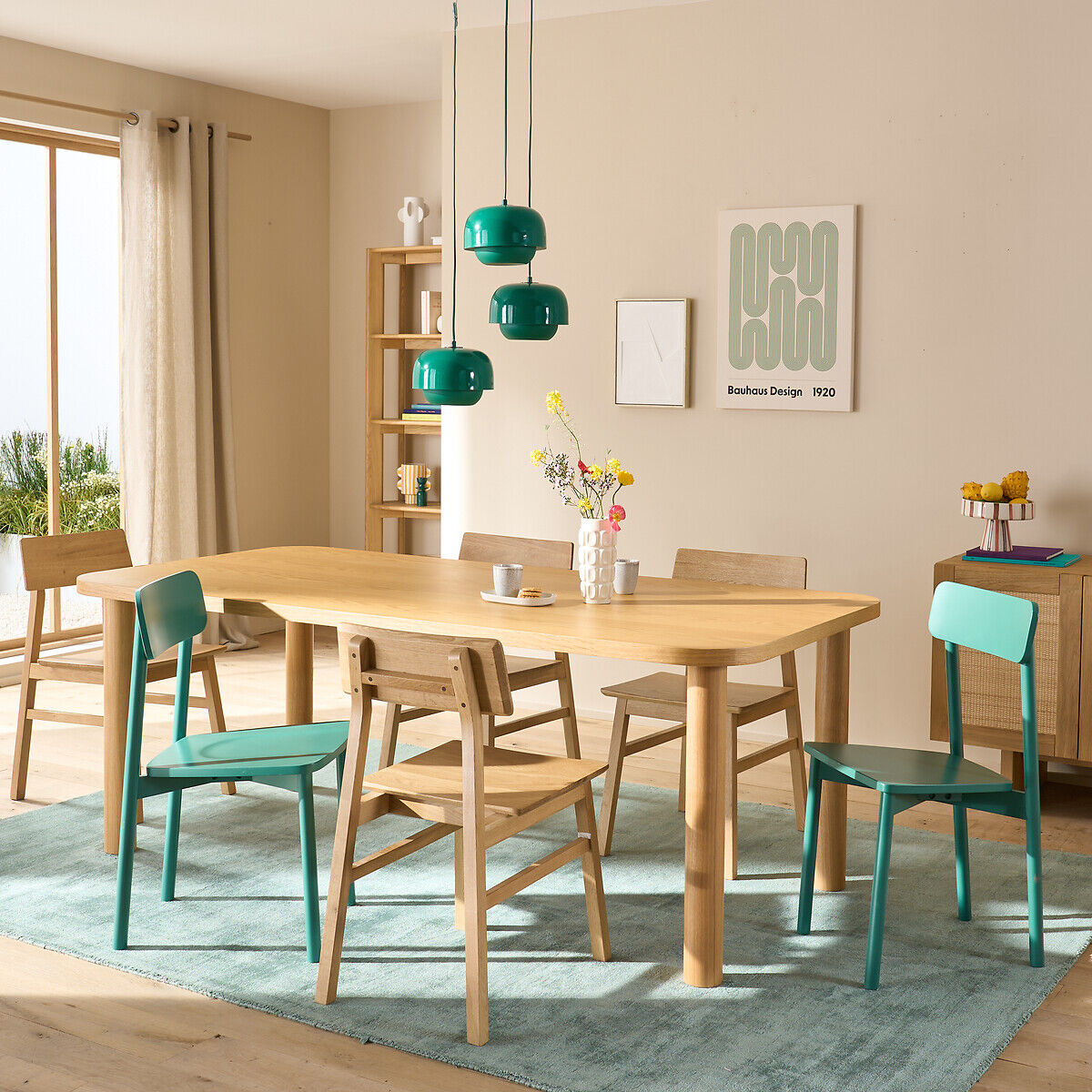 LA REDOUTE INTERIEURS Lot de 4 pieds de table à composer, plaqués, Alzar