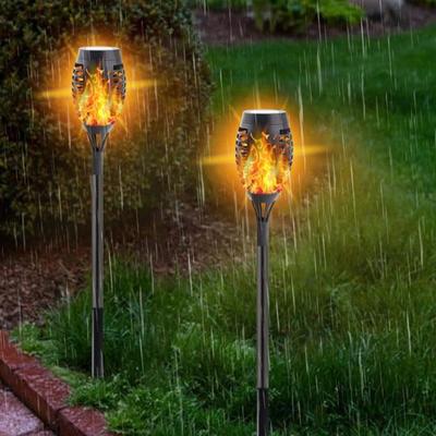 Everyday Crate Solar Flame Pathway Lights 2 Pack Waterproof LED Garden Torch Lamps Solar Flame Pathway Lights 2 Pack Waterproof LED Garden Torch Lamps