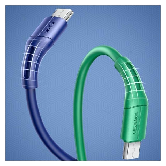 Usams Kabel U68 microUSB 2A Fast Charge 1m zielonygreen SJ502USB04 USSJ502 (1 m) (SJ502USB04)